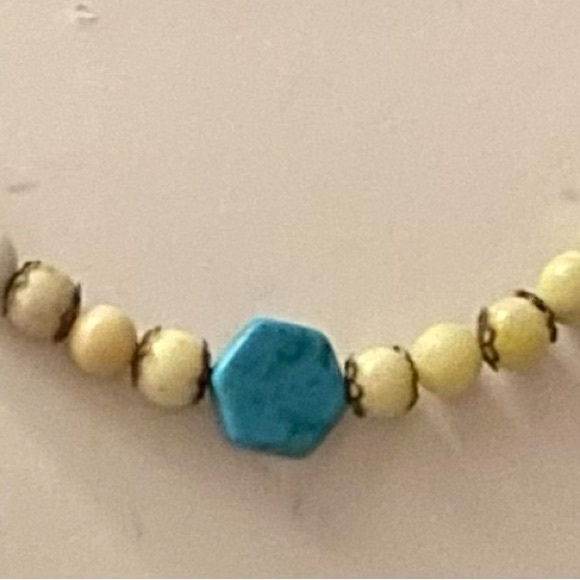 NEW Turquoise & Serpentine crystal necklace (TURQ) - Picture 5 of 5
